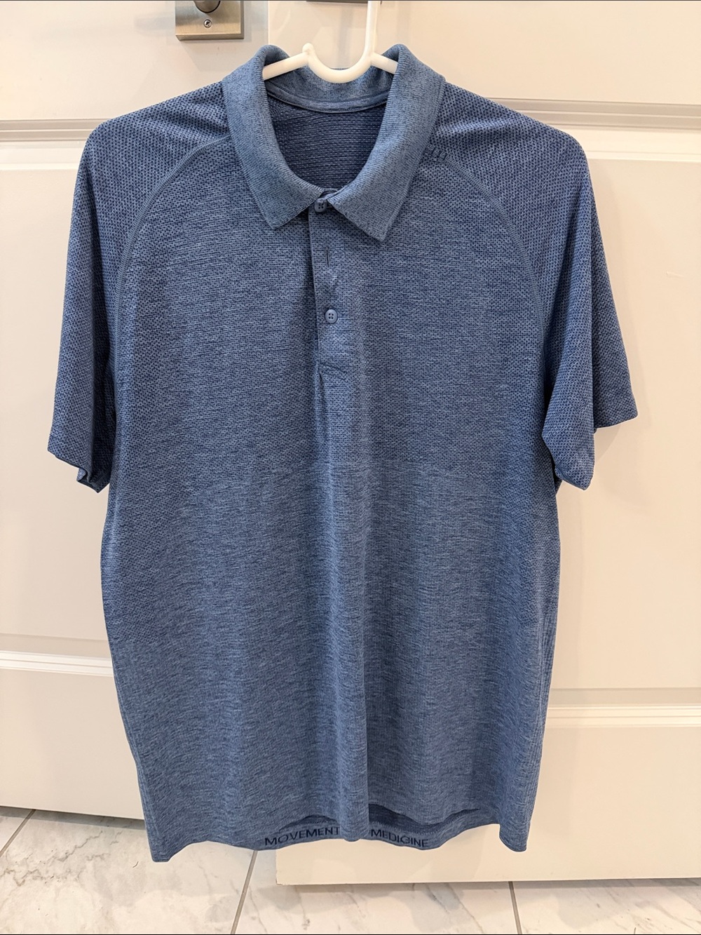lululemon athletica Heathered Blue Men's Polo